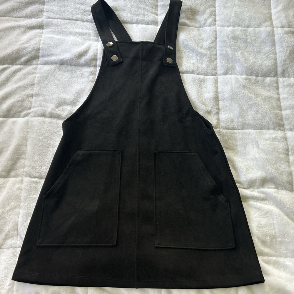 Black suede dress
